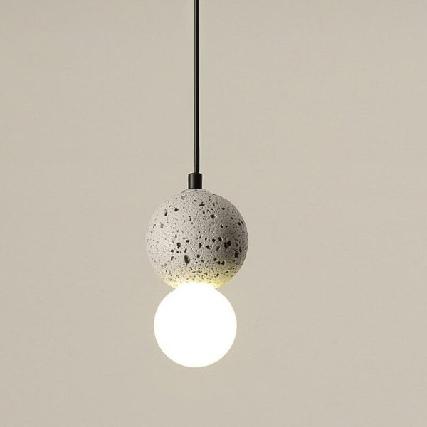 Contemporary Scandinavian Orb Terrazzo 1-Light Pendant Light For Bedroom - Image 10