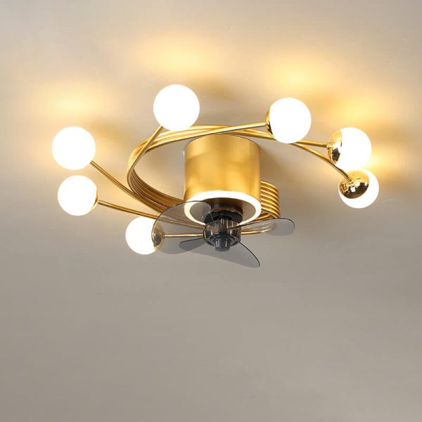 Nordic Light Luxury Creative 5/7-Light LED Flush Mount Fan Light - Image 3