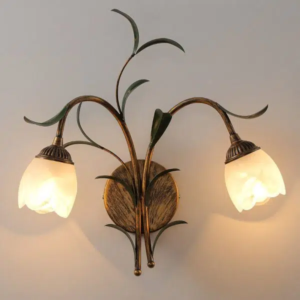 Modern Minimalist Art Glass Flower 1/2-Light Wall Sconce Lamp - Image 15