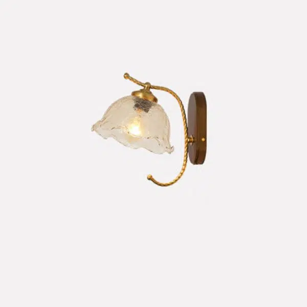 French Vintage Cream Glass Petal 1-Light Wall Sconce Lamp - Image 21