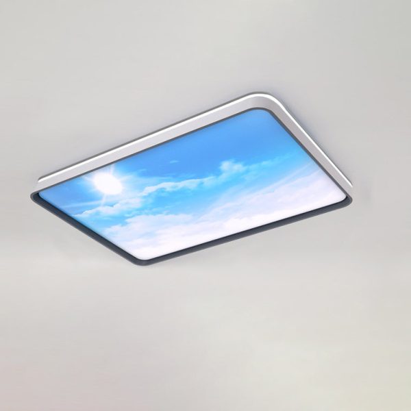Modern Simplicity Iron Acrylic Round Square Rectangular Sunny Sky LED Flush Mount Ceiling Light For Living Room - Image 14