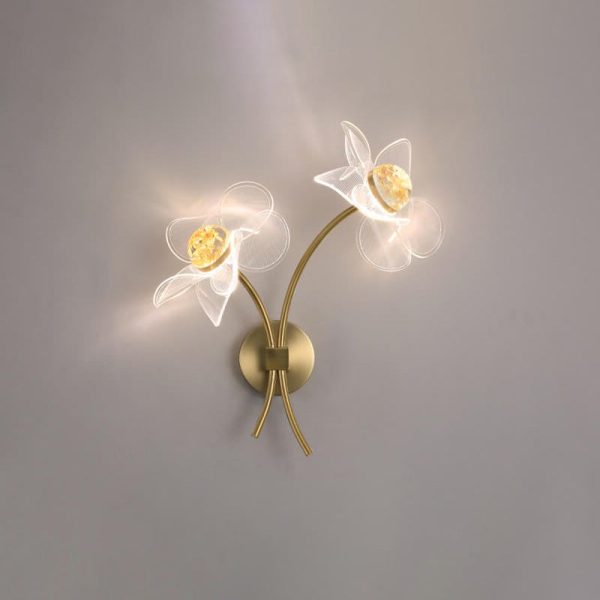 European Creative Lotus Flowers  Acrylic LED Wall Sconce Lamp - Image 6