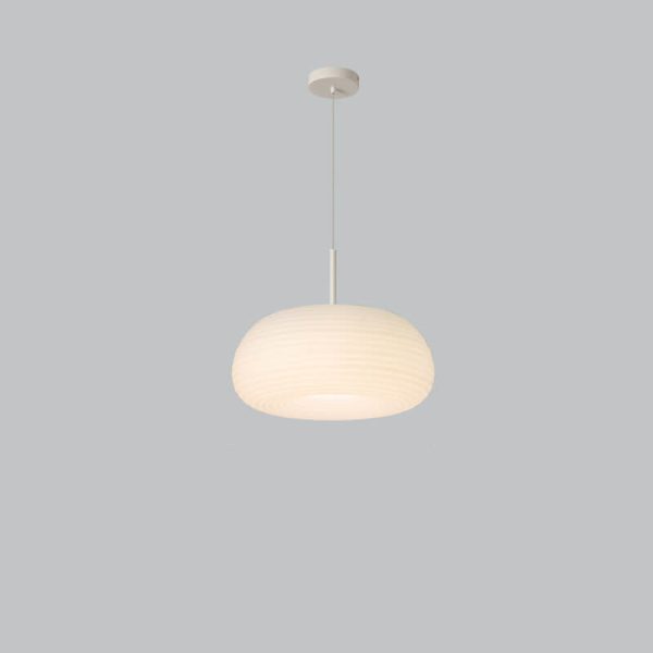 Modern Minimalist Pure White Round Iron PE LED Pendant Light - Image 6