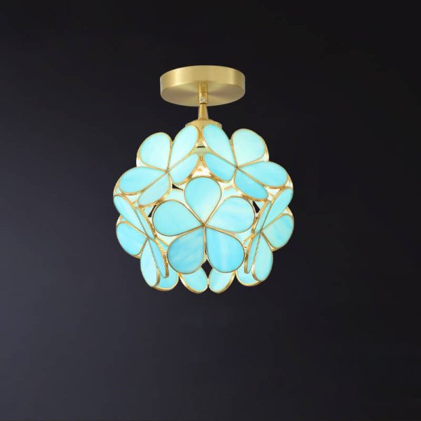 New Japanese-Style Manual Petal Aisle Semi-Flush Mount Light - Image 4