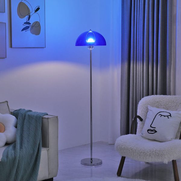 Nordic Vintage Acrylic Clear Dome LED Standing Floor Lamp - Image 27