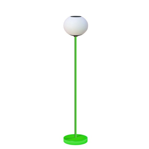 Solar Modern Minimalist Wrought Iron PE Oval LED Outdoor Standing Floor Lamp - Image 12