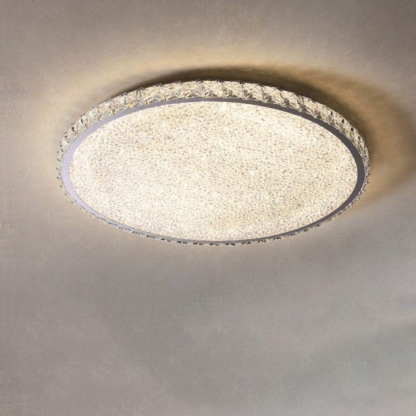 Modern Luxury Stainless Steel Crystal Round Square Rectangular LED Flush Mount Ceiling Light For Living Room - Image 18