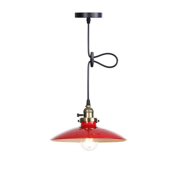 Industrial Iron Multicolor Bowl 1-Light Pendant Light - Image 6