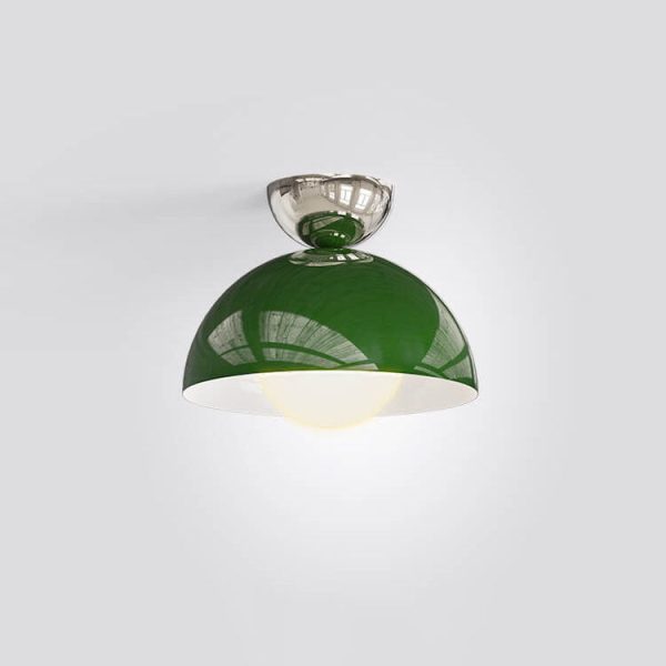 Modern Simple Wrought Iron Semi-Circle 1-Light Semi-Flush Mount Lighting - Image 10