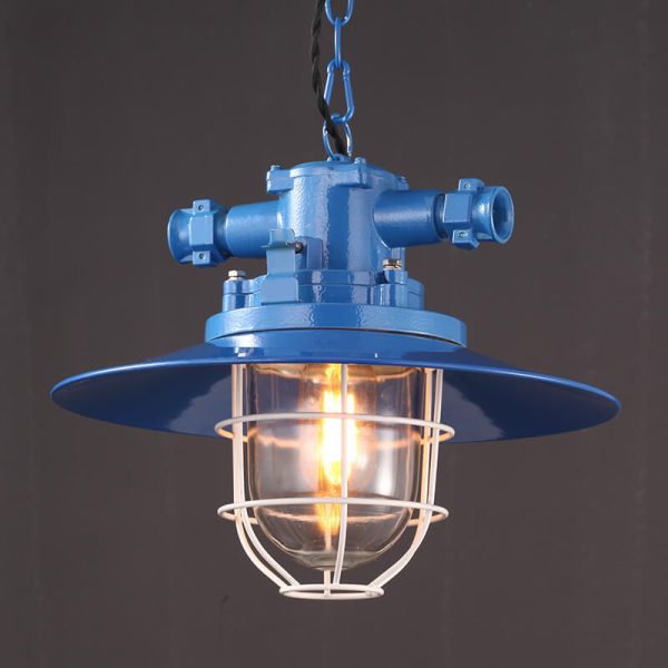 Industrial Vintage Blast Iron Cage 1-Light Pendant Light - Image 5