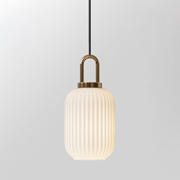 Contemporary Nordic Round Oval Pumpkin Stainless Steel Striped Glass 1-Light Pendant Light For Living Room - Image 23