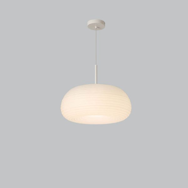 Modern Minimalist Pure White Round Iron PE LED Pendant Light - Image 7