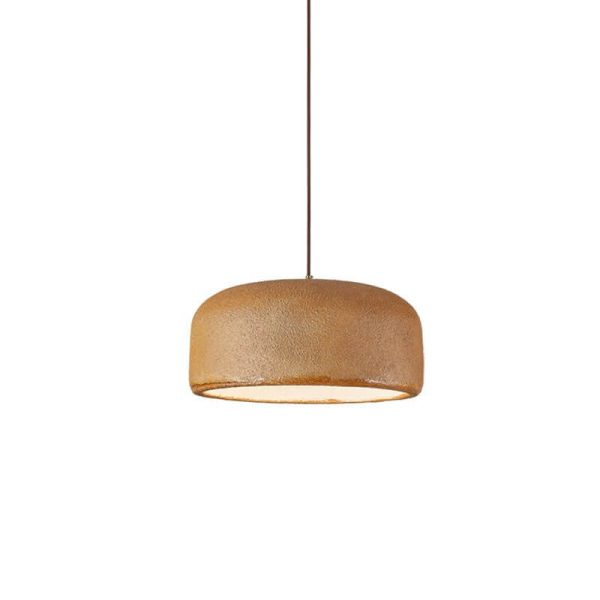 Japanese Minimalist Matte Texture Resin Dome 1-Light Pendant Light - Image 16