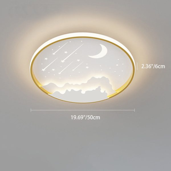 Modern Simplicity Iron Round Children LED Flush Mount Ceiling Light For Bedroom - Image 6