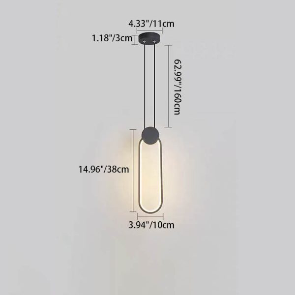 Modern Minimalist Iron Silicone Geometric Round Frame LED Pendant Light for Bedroom - Image 9