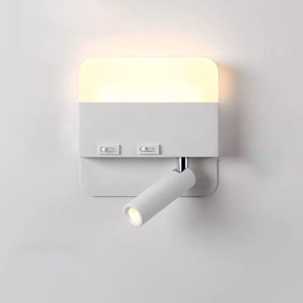 Modern Minimalist Round Square Acrylic Aluminum LED Reading Wall Sconce Lamp - Image 11