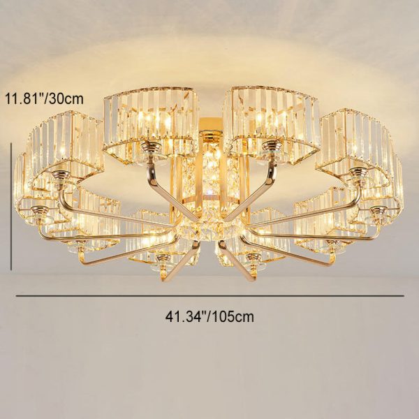 Modern Light Luxury Crystal 6/8/10/12- Light Flush Mount Ceiling Light - Image 11