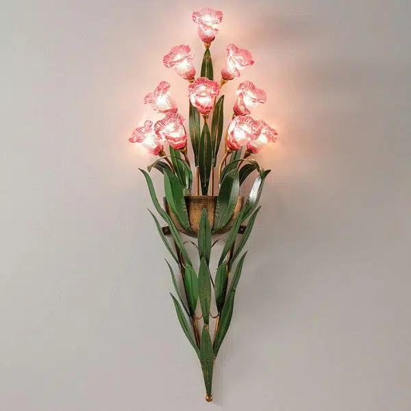 Modern Minimalist Glass Flower 6/10-Light Wall Sconce Lamp - Image 14