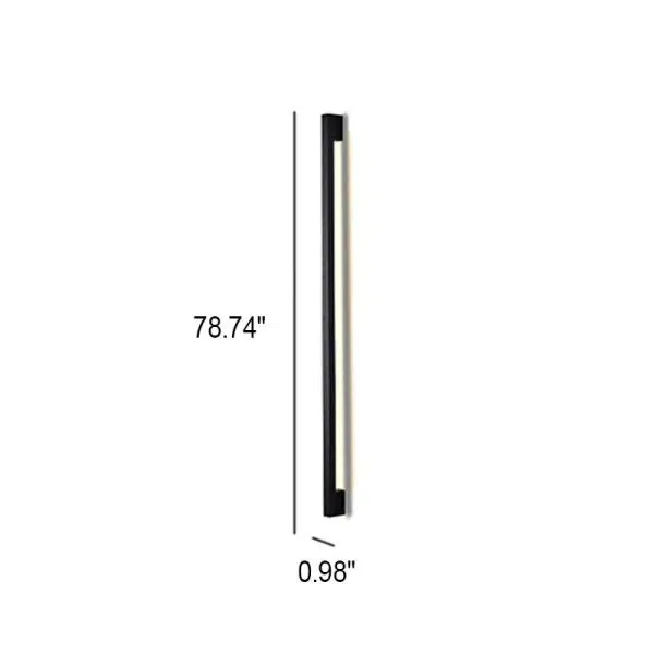 Modern Simplicity Long Strip Aluminum Silicone LED Wall Sconce Lamp - Image 9