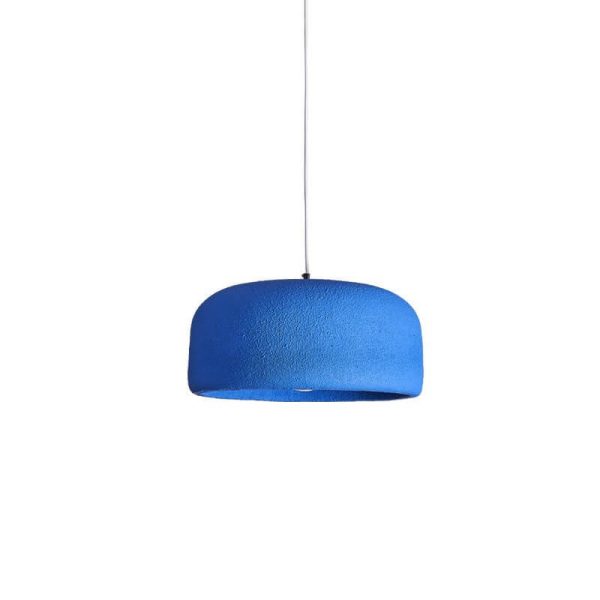 Japanese Minimalist Matte Texture Resin Dome 1-Light Pendant Light - Image 19