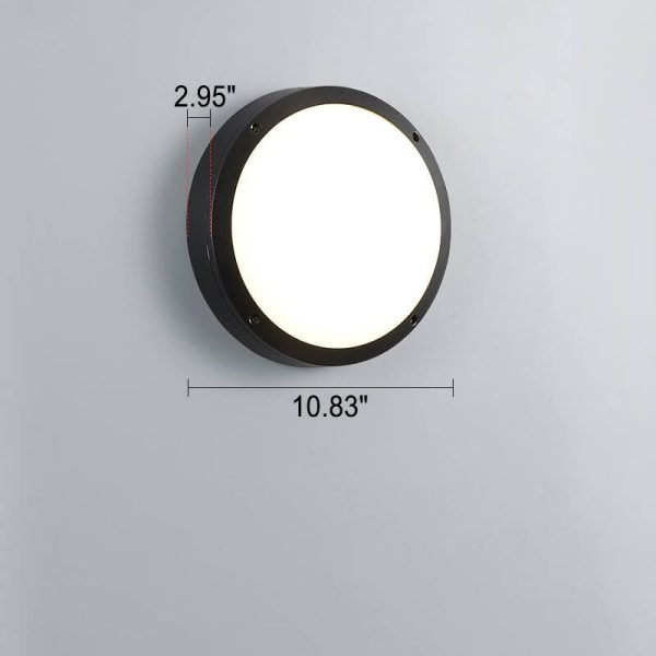 Creative Round Outdoor Waterproof Aluminum Acrylic LED Flush Mount Ceiling Light - Image 16