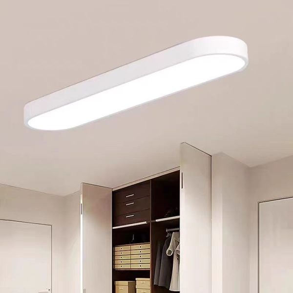 Modern Minimalist Elliptical Strip Iron Acrylic LED Flush Mount Ceiling Light For Hallway - Image 16