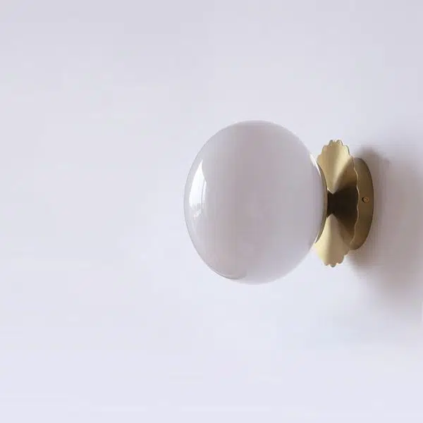 Modern Vintage Minimalist Iron Glass Round Head 1-Light Wall Sconce Lamp - Image 13