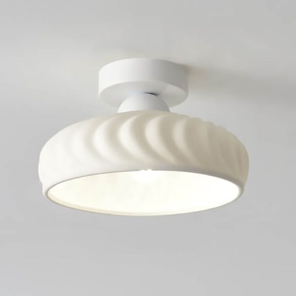 Modern Light Luxury Ceramic Disc 1-Light Semi-Flush Mount Lighting - Image 15