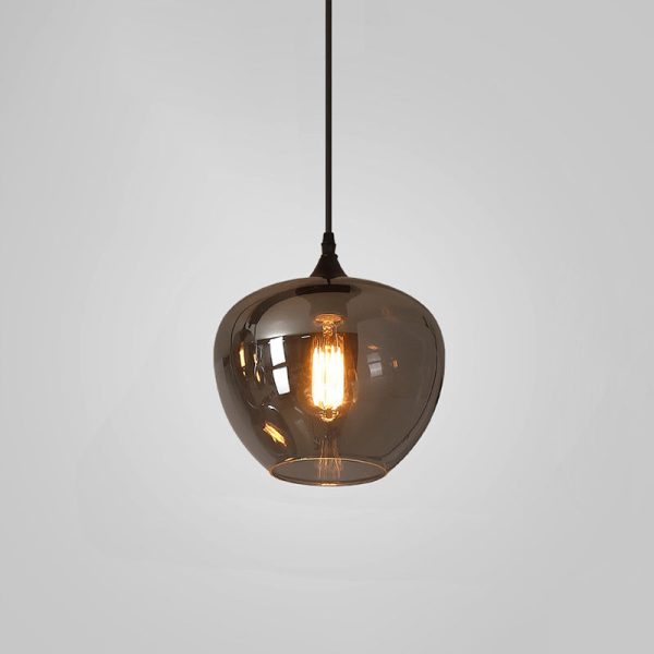 Modern Smoke Gray Glass 1-Light LED Pendant Light - Image 11