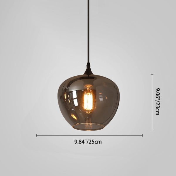 Modern Smoke Gray Glass 1-Light LED Pendant Light - Image 10
