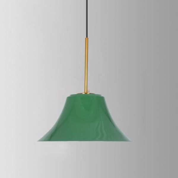 Industrial Vintage Green Iron Dome Cone 1-Light Pendant Light - Image 8