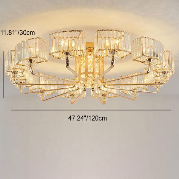 Modern Light Luxury Crystal 6/8/10/12- Light Flush Mount Ceiling Light - Image 12