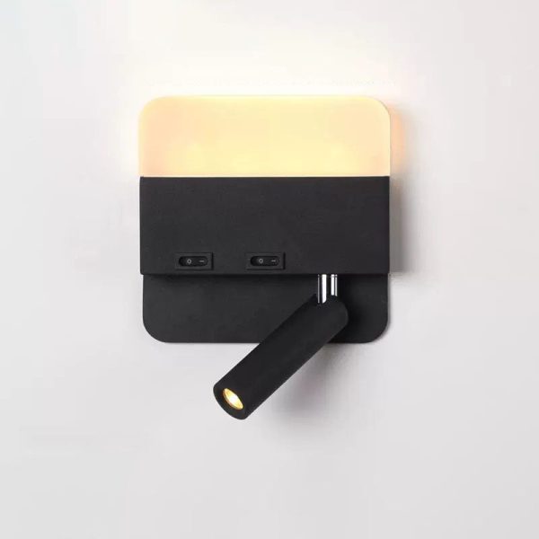 Modern Minimalist Round Square Acrylic Aluminum LED Reading Wall Sconce Lamp - Image 18