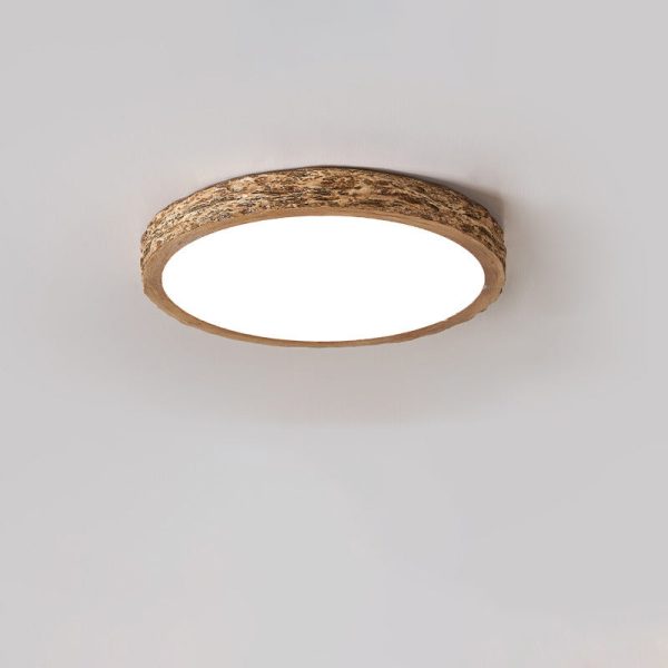 Modern Minimalist Round Stone Grain Resin Iron LED Flush Mount Ceiling Light For Bedroom - Image 20