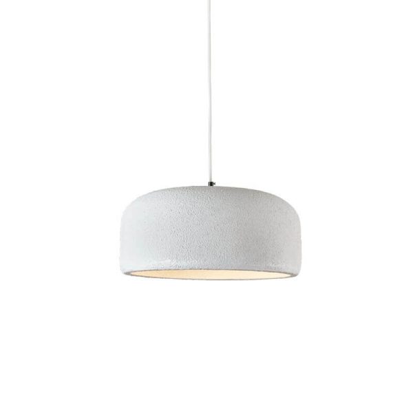 Japanese Minimalist Matte Texture Resin Dome 1-Light Pendant Light - Image 14