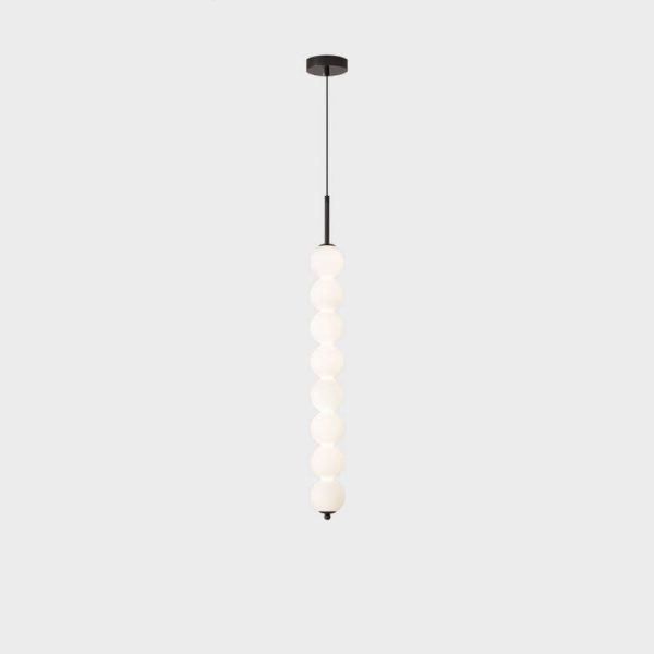 Nordic Creative Brass Spherical Glass Long Strip LED Pendant Light - Image 22