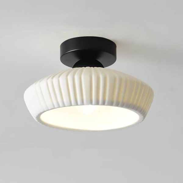 Modern Light Luxury Ceramic Disc 1-Light Semi-Flush Mount Lighting - Image 16