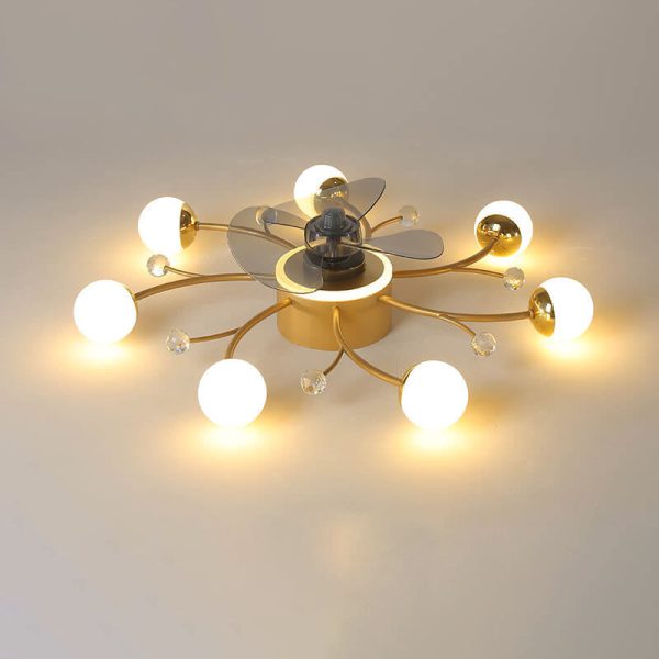 Nordic Light Luxury Creative 5/7-Light LED Flush Mount Fan Light - Image 7