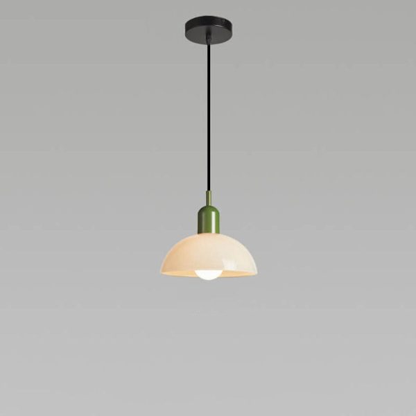 Modern Minimalist Glass Hemisphere 1-Light Pendant Light - Image 12