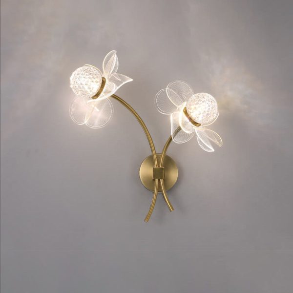European Creative Lotus Flowers  Acrylic LED Wall Sconce Lamp - Image 9