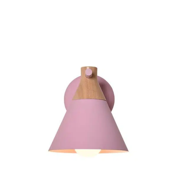 Nordic Solid Wood Macaron Cone Shade 1-Light  Wall Sconce Lamp - Image 6