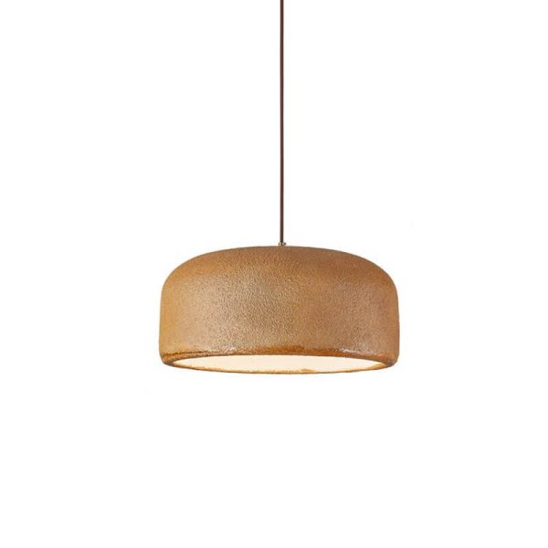 Japanese Minimalist Matte Texture Resin Dome 1-Light Pendant Light - Image 17