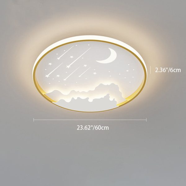 Modern Simplicity Iron Round Children LED Flush Mount Ceiling Light For Bedroom - Image 7