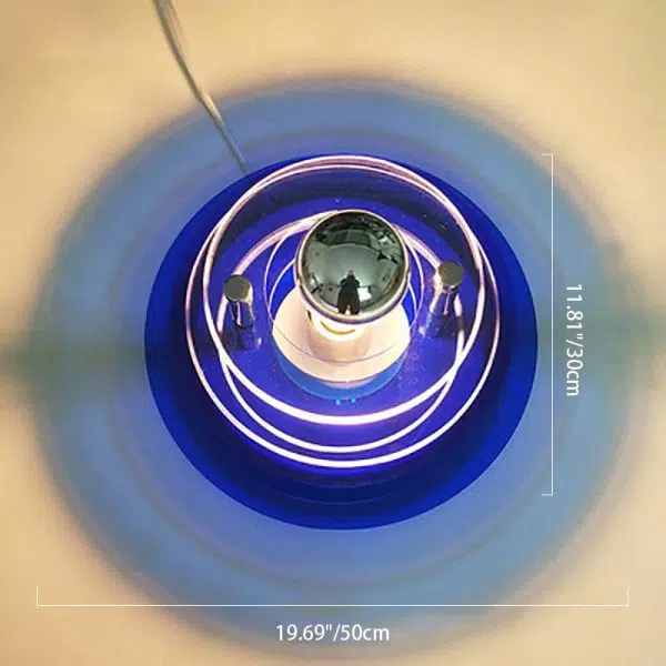 Contemporary Creative Colorful Iron Acrylic Flying Saucer Shade 1-Light Wall Sconce Lamp For Entertainment Room - Image 6