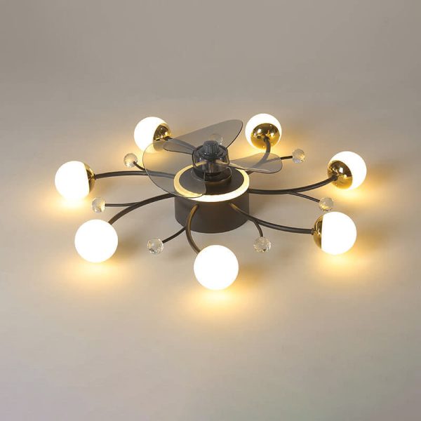 Nordic Light Luxury Creative 5/7-Light LED Flush Mount Fan Light - Image 24