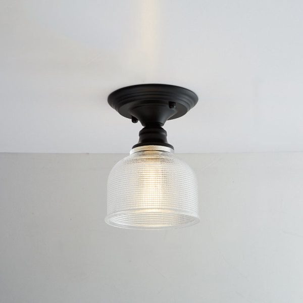 Nordic Vintage Glass Floral Round Geometry 1-Light Semi-Flush Mount Ceiling Light - Image 11