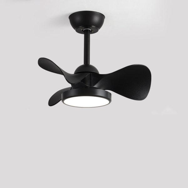 Contemporary Retro Round Acrylic ABS LED Downrods Ceiling Fan Light For Bedroom - Image 10