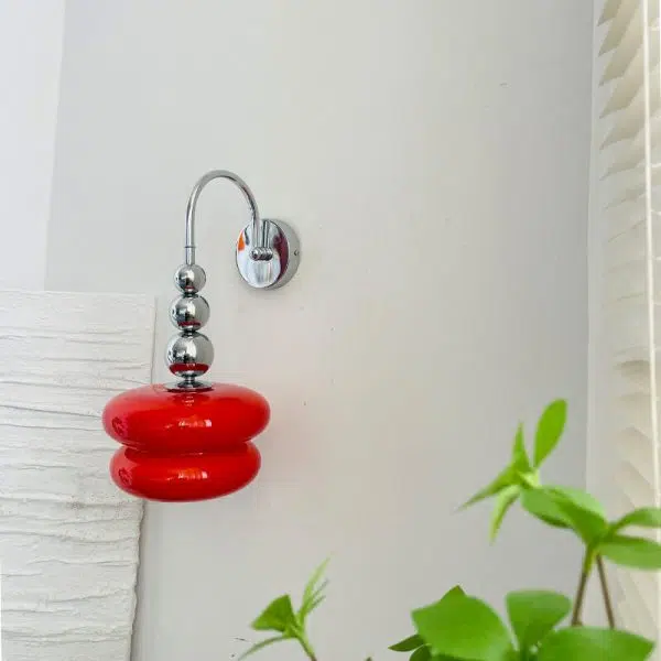 Macaron Cream Gourd Design Glass Shade 1-Light Wall Sconce Lamp - Image 12