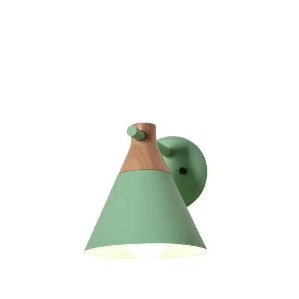 Nordic Solid Wood Macaron Cone Shade 1-Light  Wall Sconce Lamp - Image 7
