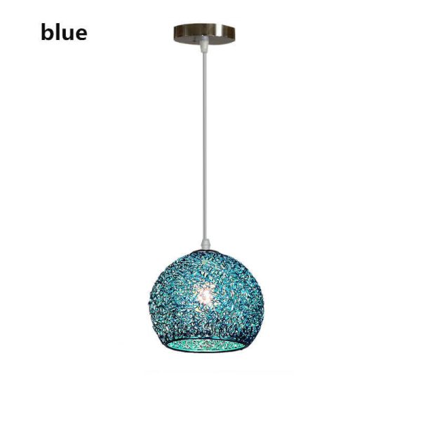 Contemporary Creative Aluminum Macaron Round 1-Light Pendant Light For Living Room - Image 13